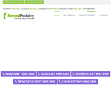 Tablet Screenshot of beyondpodiatry.com.au